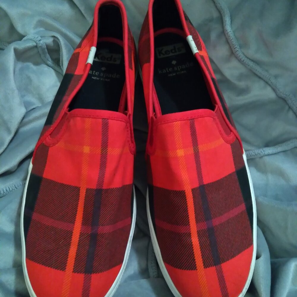Kate Spade plaid keds size 7